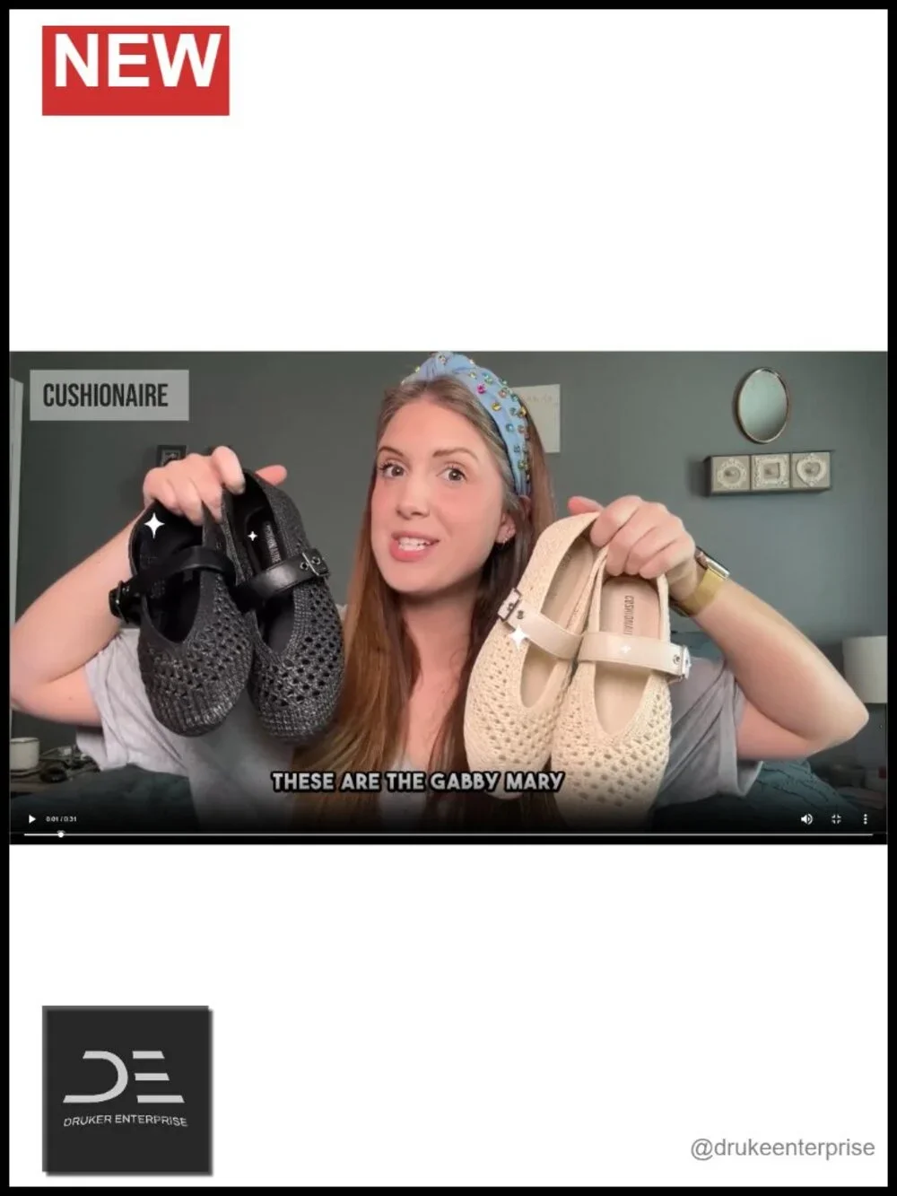 Woven Mary Jane Ballet Flats with Memory Foam Cushioning and Adjustable